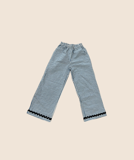 Pantalón vichy azul mujer zigzag