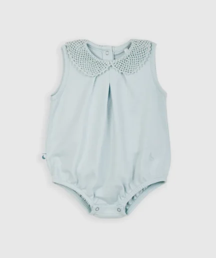 ranita bebe crochet azul