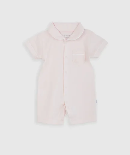 pijama bebe camisero rosa corto