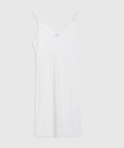 Camisón mujer tirantes blanco corto