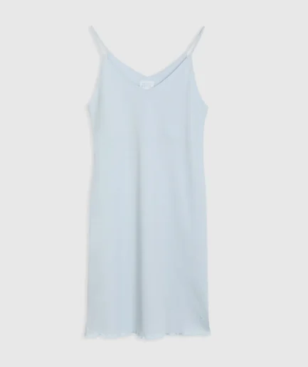 Camisón mujer tirantes azul corto