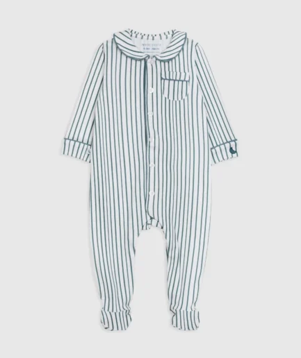 Pijama Bebe Camisero Rayas Deep Blue largo