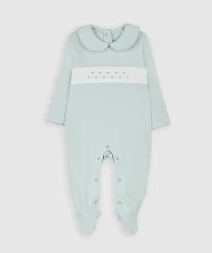 Pijama Bebé Smock Azul largo