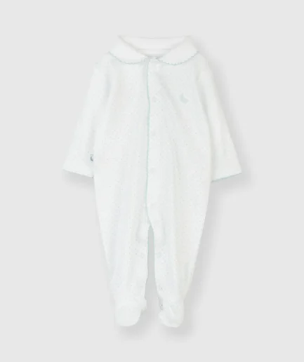 Pijama bebé puntos azules largo