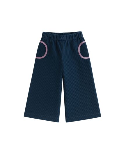 Pantalón ancho pana pato vivo ciruela