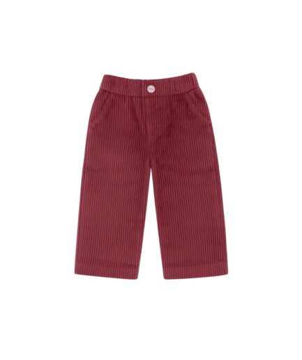 Pantalón chico recto burdeos