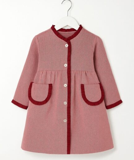 Vestido espiga burdeos