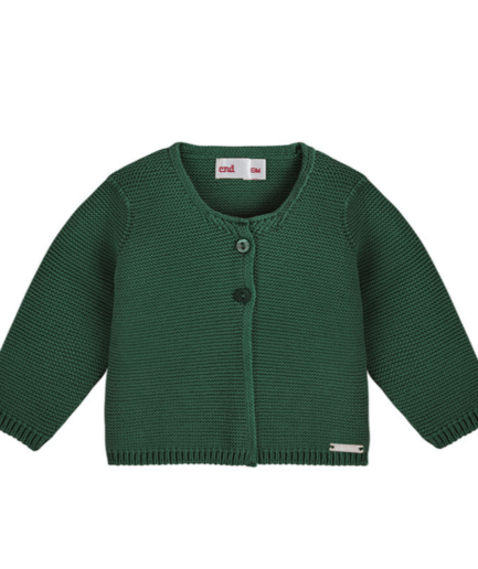 chaqueta larga punto bobo verde botella