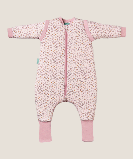 Pijama manta con mangas y calcetines antideslizantes Misty Rose