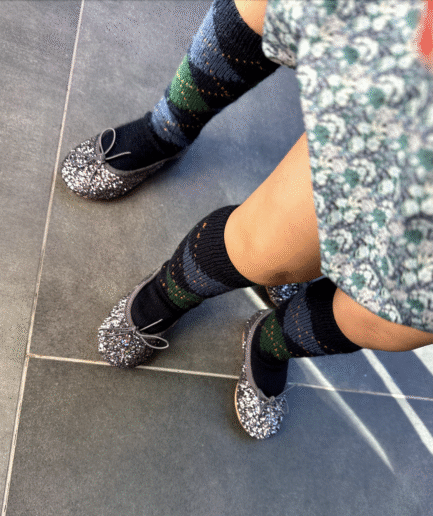 Bailarina glitter antracita