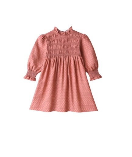 Vestido smock flores geométricas