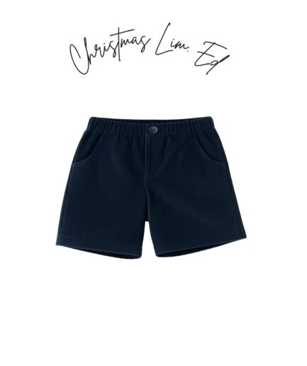 Pantalón corto azul navidad