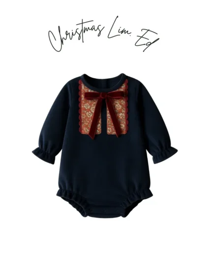 Pelele azul niña navidad