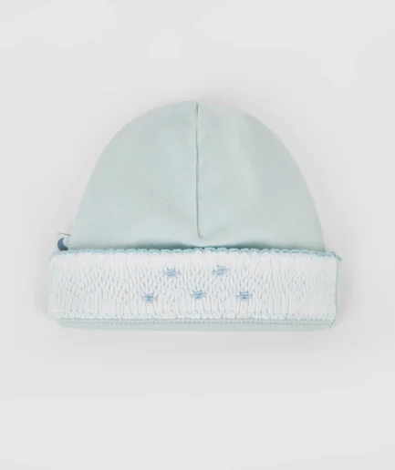 Gorro bebé smock azul