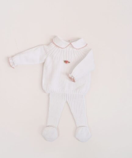 Set punto blanco flor