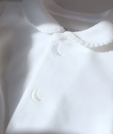 Pijama bebe velour blanco