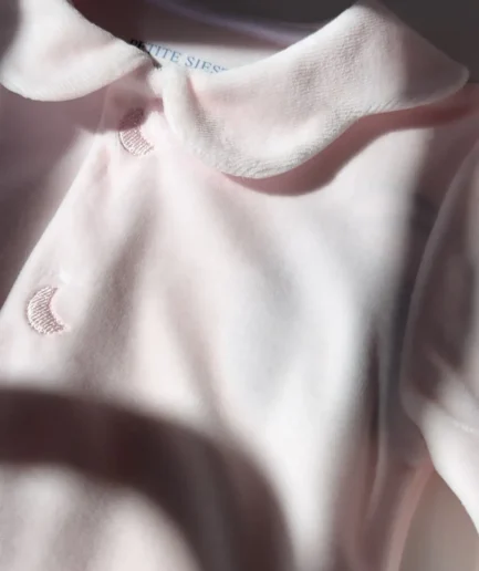 Pijama bebe velour rosa