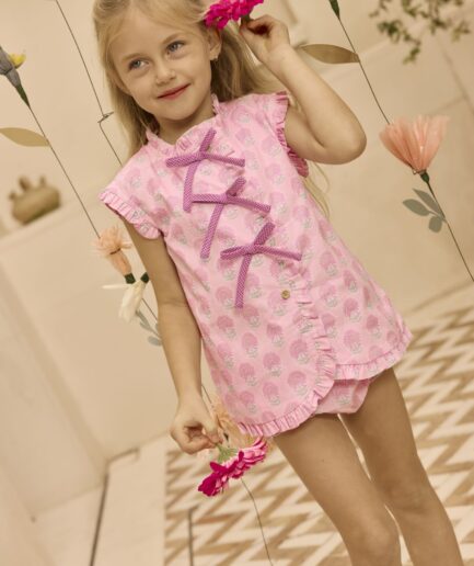 Vestido flores lazos