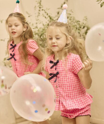 Blusa y culetin vichy rosa